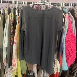 Lululemon Women's Black Assymmetrical Long Sleeve Top